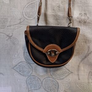 Elegant Black and Brown Crossbody Bag